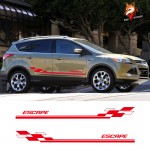 Vinyl Film Auto Sports Styling Decals Automobile CCar Vehicle Auto Decals Stripe Wraps Body Graphics Vinyl ESCAPE Car Styling Side Stripes Skirt Sticker For Ford ESCAPE